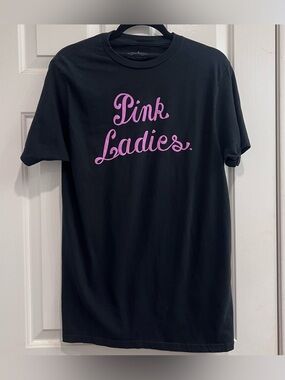 Pink Ladies Graphic Tee | Retro Grease-Inspired Black T-Shirt